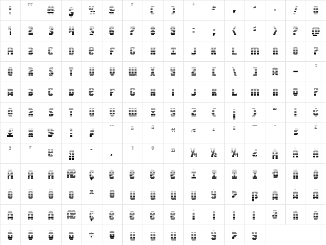 Warrior Nation Gradient Regular  glyph index