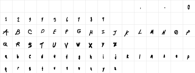 Slater Regular  glyph index