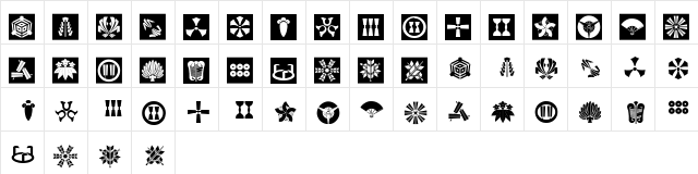 Orient Pattern Dings Set 3 Regular  glyph index