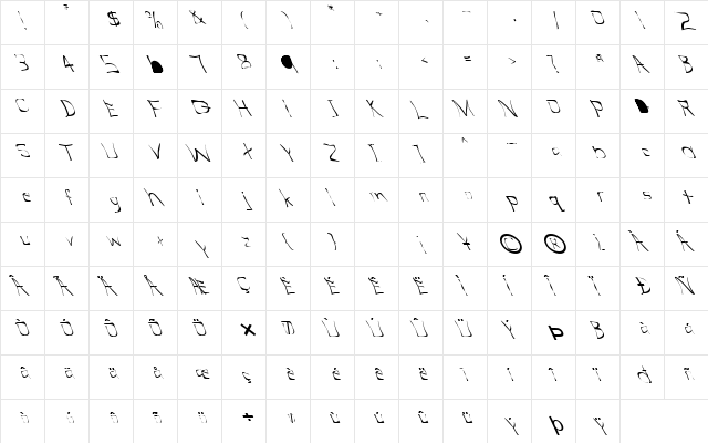 FZ WARPED 31 LEFTY Normal  glyph index