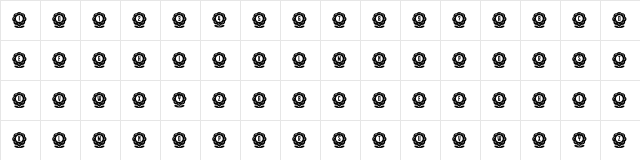 Flower Capitals 2 Regular  glyph index