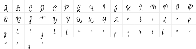 Pastilec FREE Regular  glyph index
