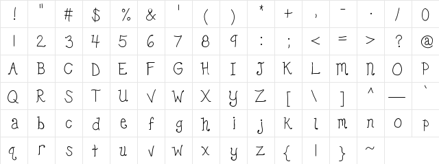 KBhearmeplay Medium  glyph index