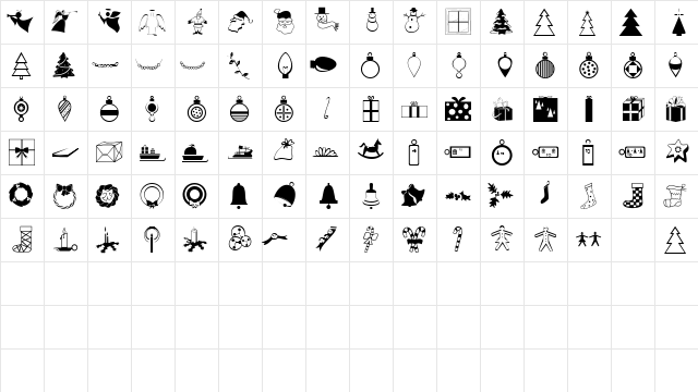 JournalDingbatsEightSSK Regular  glyph index