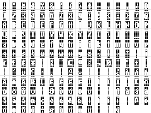 CallFiveS-Negativ Regular  glyph index
