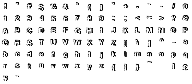 RewindForward Regular  glyph index