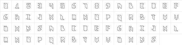 Vitreous Medium  glyph index
