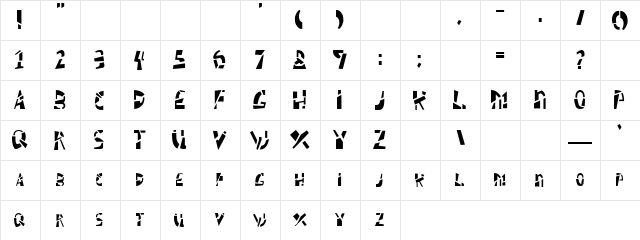 Checks Regular  glyph index