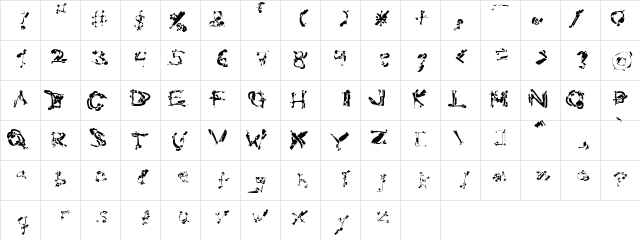 Eat your face with a spoon Regular  glyph index