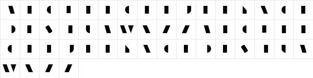 Typo Layer Main Layer  glyph index