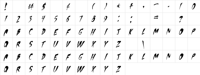 Catalyser 1 Regular  glyph index