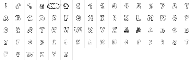 AlphaSmoke Regular  glyph index