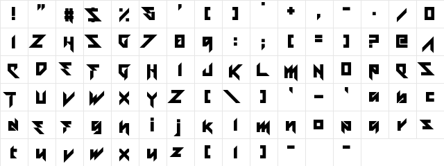 Blessings of Babylon Regular  glyph index