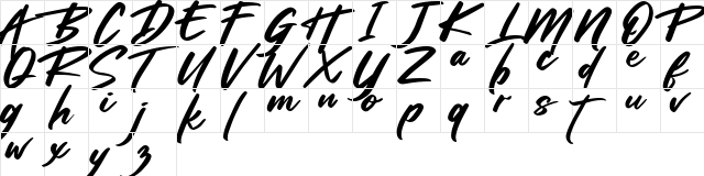 Raster Slice Regular  glyph index