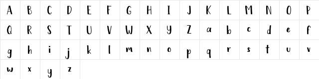 Chickadee Regular  glyph index