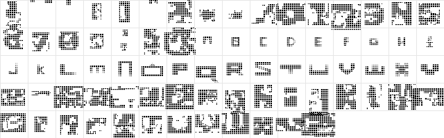cool iris Regular  glyph index