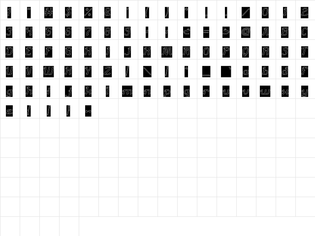 Knowing How-Hollow-Inverse Regular  glyph index