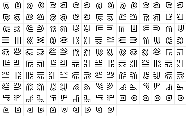 Knot Maker BRK Normal  glyph index