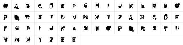 NOFUTUR Regular  glyph index