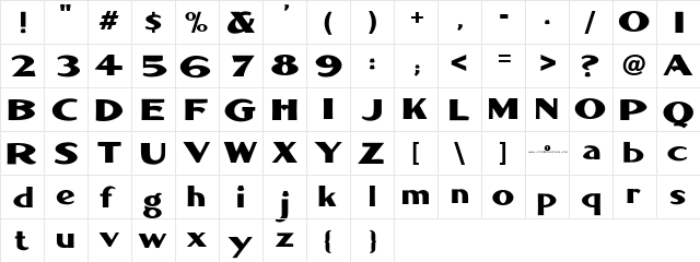 LHF Advertisers Plug ATK Regular  glyph index