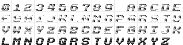 LotsOfDotz Regular  glyph index