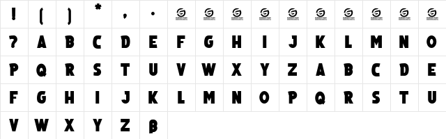 Santa Eliza Personal Use Regular  glyph index