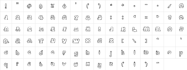 CK Snail Regular  glyph index