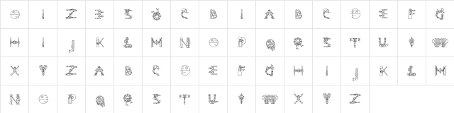 StarForceNesia Regular  glyph index
