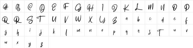 The Akrage FREE Regular  glyph index