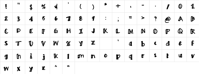 Ayme one-sided outline sided outline  glyph index