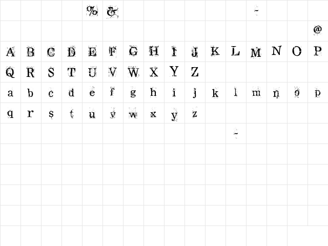 RamRod Regular  glyph index