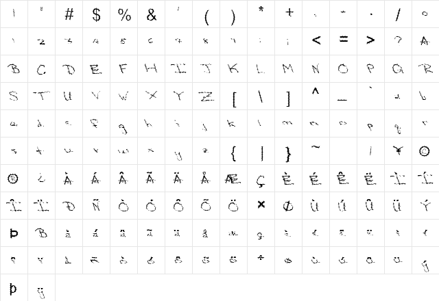 FZ HAND 24 SPIKED Normal  glyph index