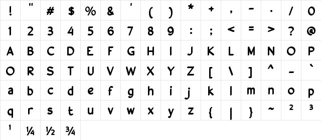 a Anti Corona Regular  glyph index