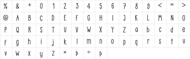 Little Pea - Demo Regular  glyph index