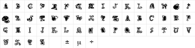 Circus Three Regular  glyph index