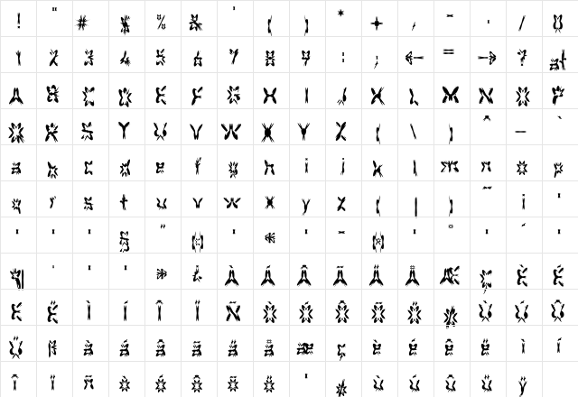 F2FHogRoach LT Std Regular  glyph index