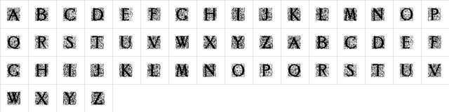Decorated Roman Initials Regular  glyph index