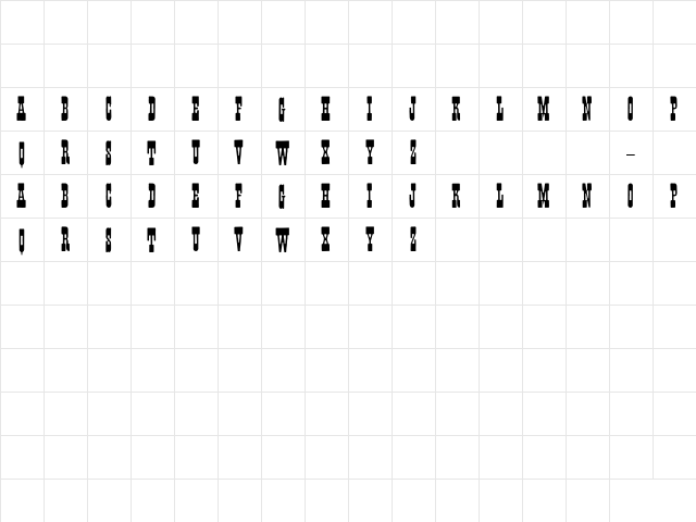 Fisticuffs Regular  glyph index