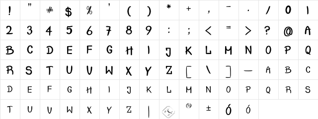Crash  Test Regular  glyph index