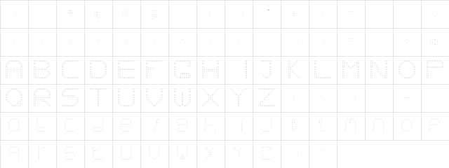 Number 1 Regular  glyph index