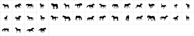DJ Horses 1 Regular  glyph index