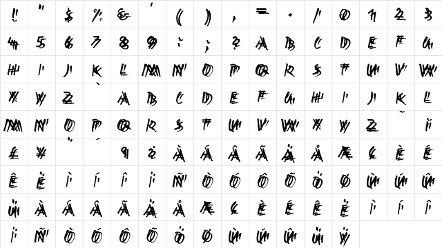 Ekttor Light  glyph index