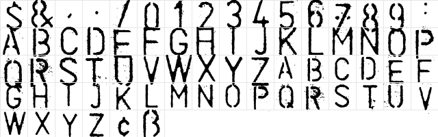 ColdCoffee Regular  glyph index