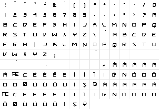 TR Biting My Nails Regular  glyph index