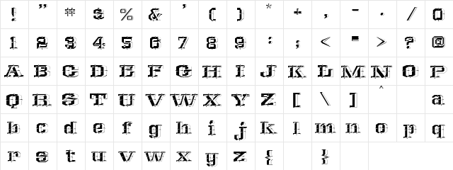 LHF Wall Dog FULL Regular  glyph index