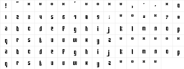 Sanka Regular  glyph index