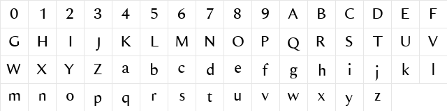 Fabyen Demo Regular  glyph index