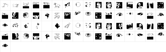 Scannings Regular  glyph index