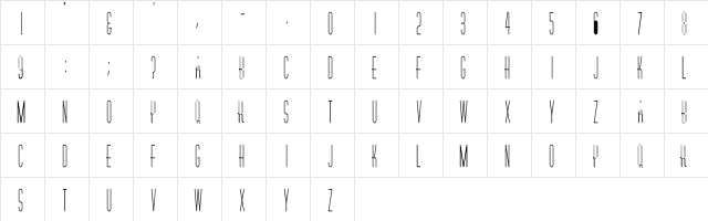 RhyOlverHC Regular  glyph index