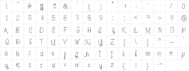justbeautifulsimplicity Medium  glyph index